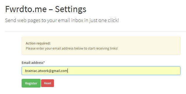 Send files to your inbox