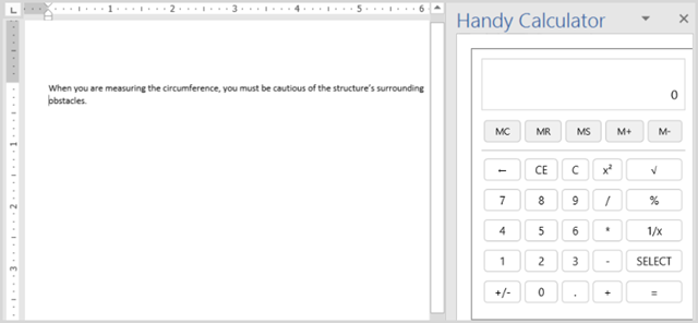 HandyCalculatorWordAddin