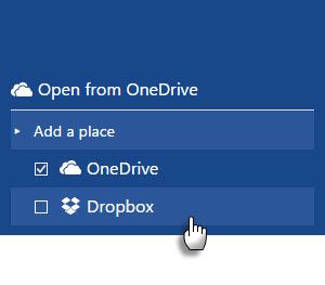 Save Office 2016 Files to Dropbox