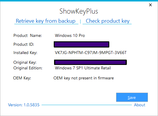 ShowKeyPlus Windows License