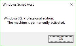 Windows Script Permanently Activated