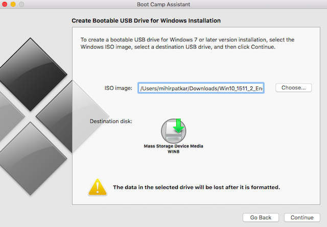 make bootable usb from iso mac for windows