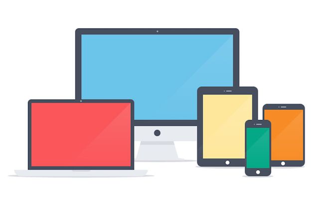 Apple Devices Flat Graphic Example Template