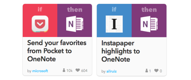 OneNote Integrations With IFTTT Feature Example