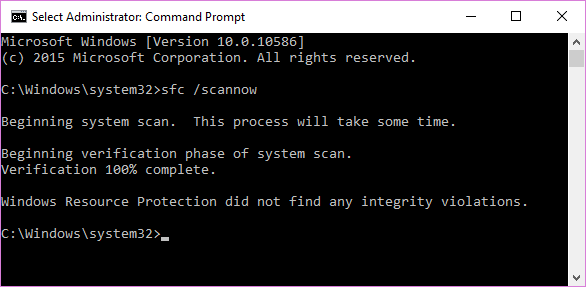 Windows 10 sfc no integrity violations