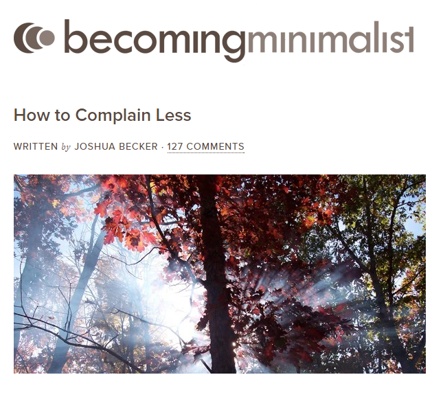 becomming minimalist