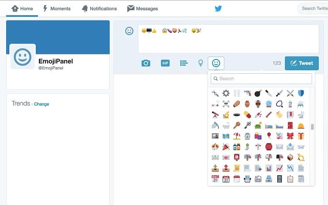 Chrome Twitter Extension EmojiPanel