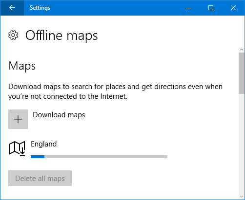 Windows 10 Offline Maps