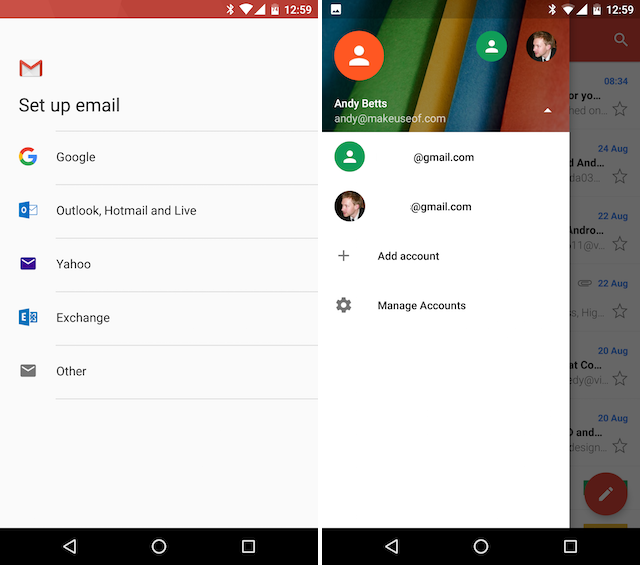 Android Gmail Add Other Mail Accounts