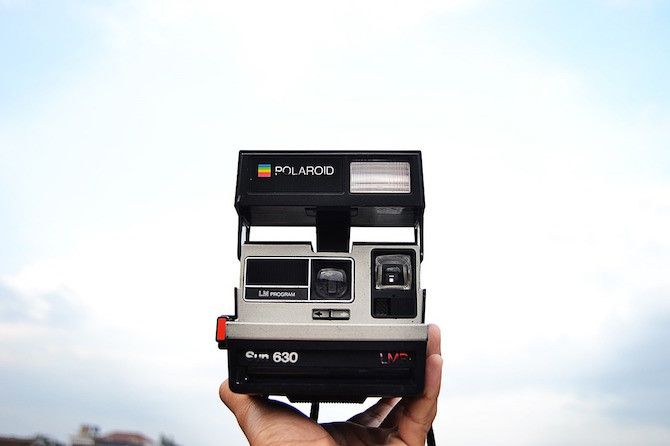 Frontal Shot of a Polaroid Camera