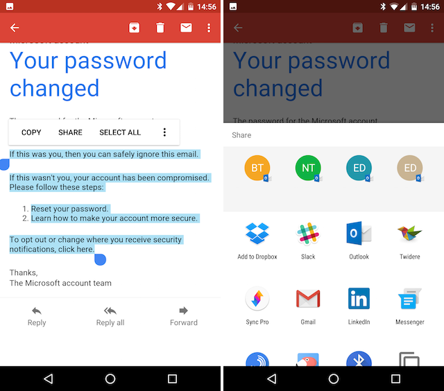 Android Gmail Share Mail With Other Apps