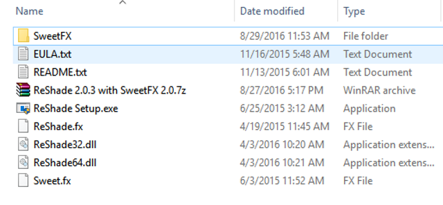 SweetFX Folder Instruction
