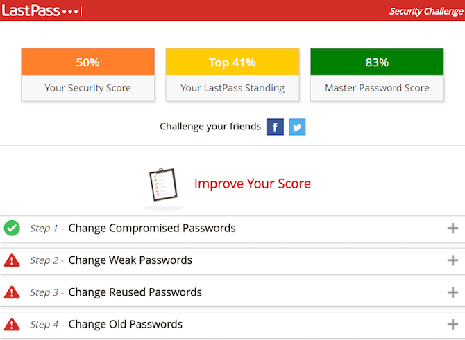Online Safety and Security -- Lastpass Security Challenge