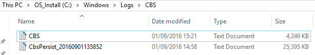 CBS Files in Folder