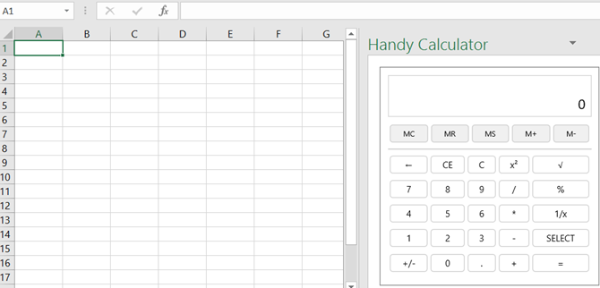 Excel Add-In Handy Calculator