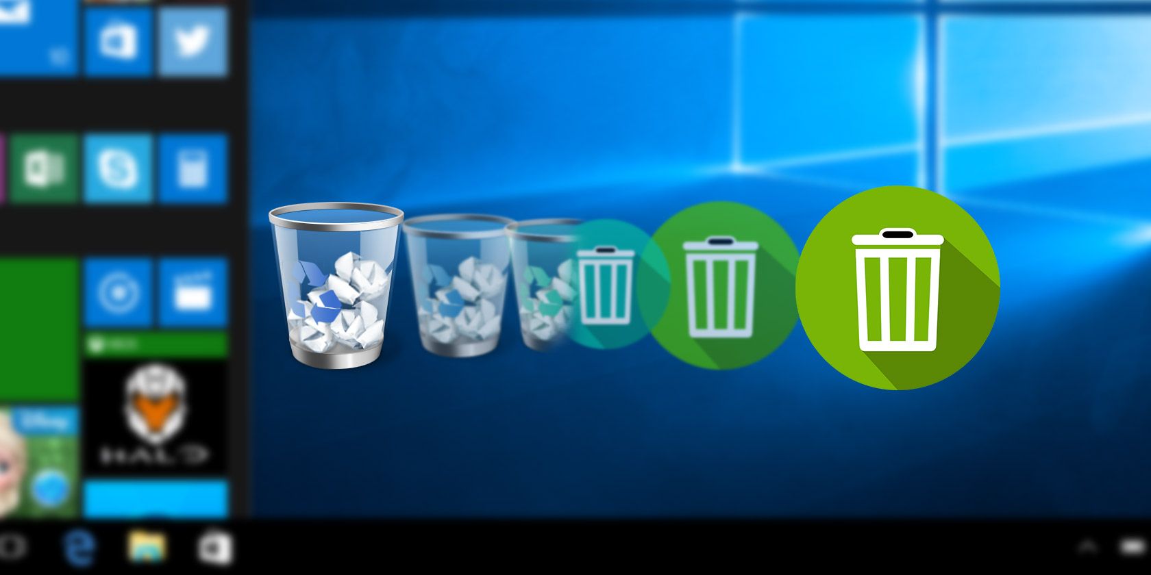 Windows Recycle Bin icon changing to a flat icon