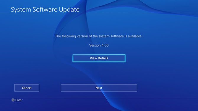 PlayStation 4 Firmware 4.0 Update