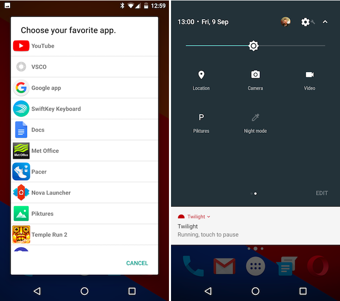 Android Nougat Tile Extension App
