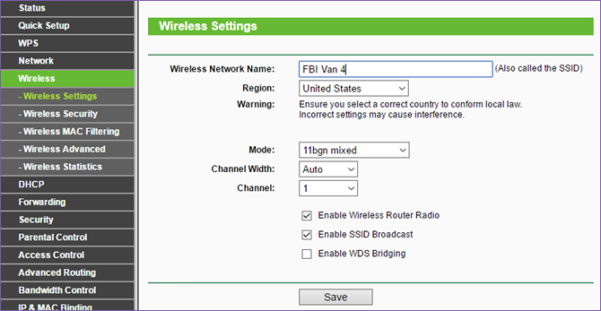 Windows 10 router wireless network SSID