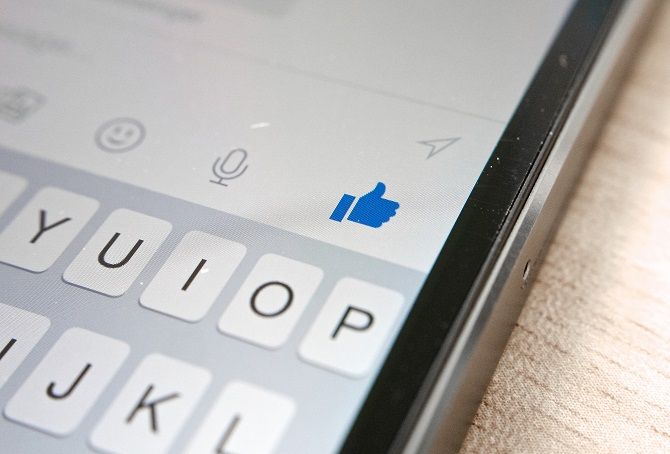 Facebook Thumbs Up on Mobile