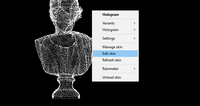 Edit Skin in Rainmeter