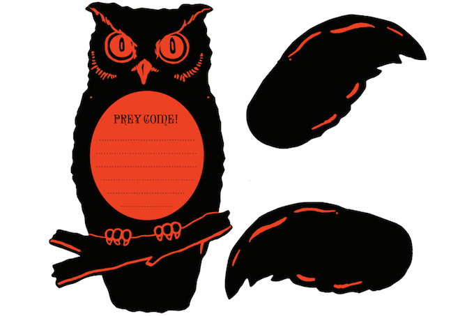 Halloween Printables -- Owl Invitations