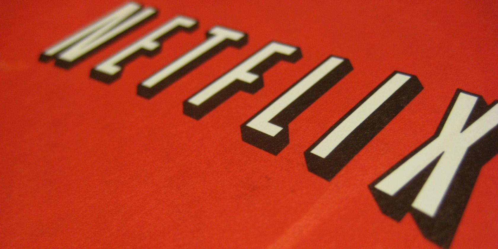 Netflix logo on red background