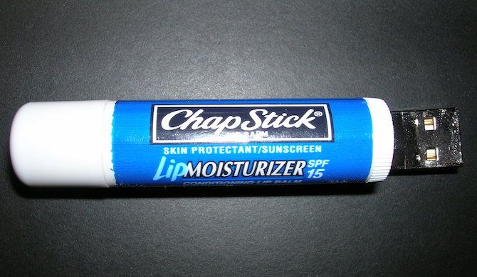 USB Disguised as Chapstick or Lipstick
