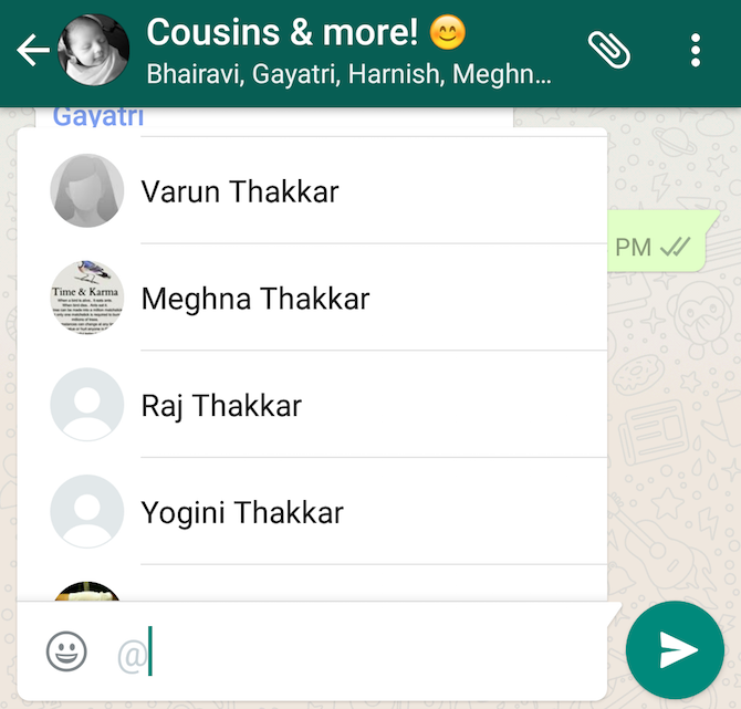 WhatsApp New Feature -- At Mention in Groups