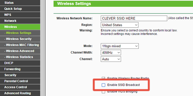 Disable your router's SSID broadcast
