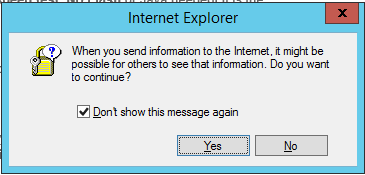 IE See Information Warning