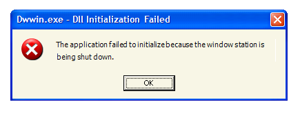 Error Failed Shutdown