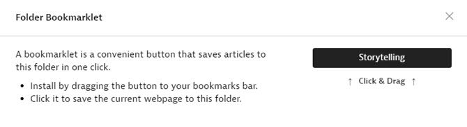 Instapaper Folder Bookmarklet