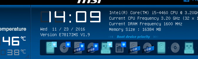 BIOS details displayed in UEFI BIOS
