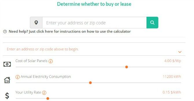 buy or lease solar calculator