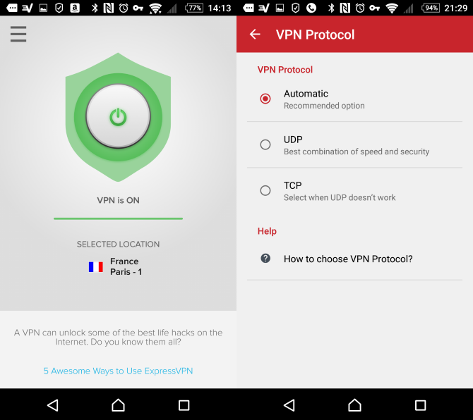 expressvpn on android
