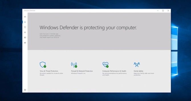 Windows 10 Creators Update -- Defender