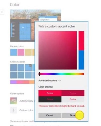 Windows 10 Creators Update -- Personal Colors