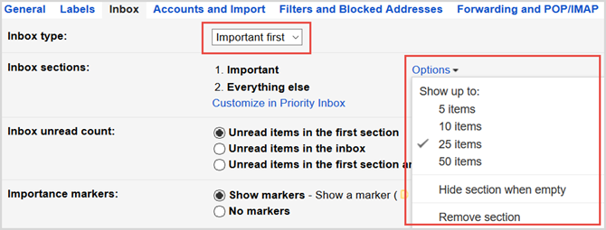 gmail settings important first