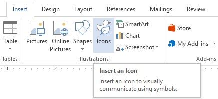 intersection symbol in word 2016