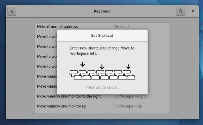 new fedora 25 keyboard settings