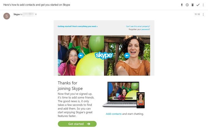 skype account creation