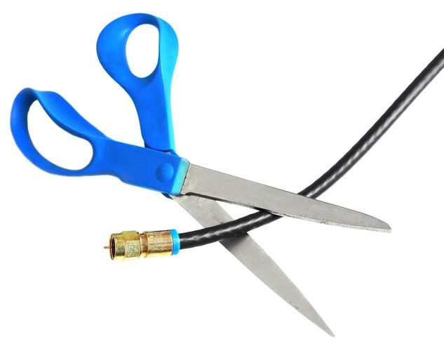 Scissors Cutting Cable Cord