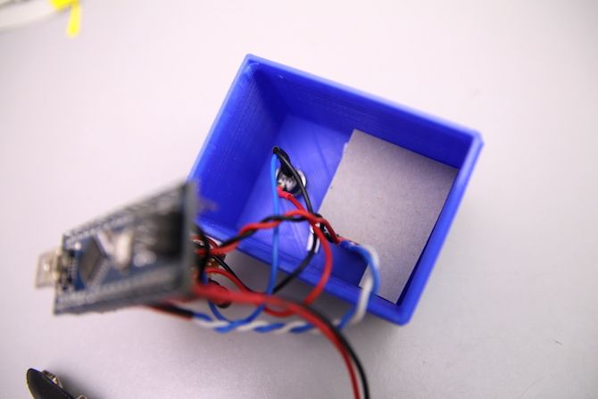 Arduino D20 Inside Cardboard