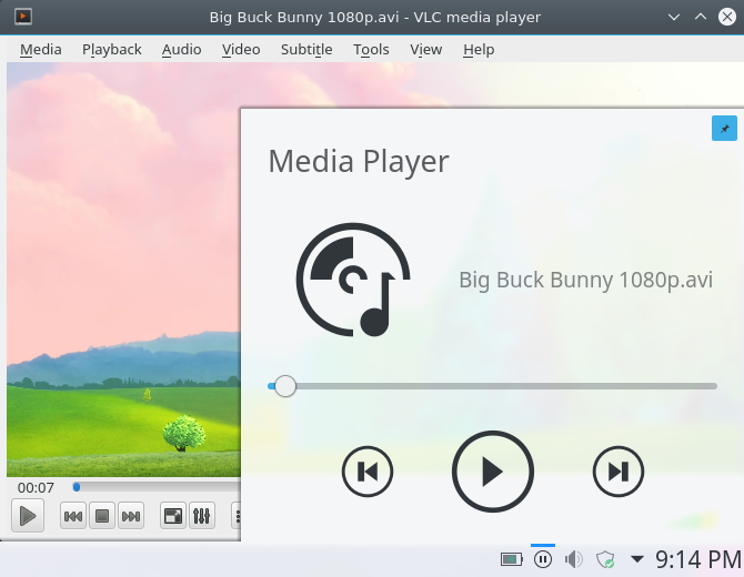 VLC player in Plasma desktop