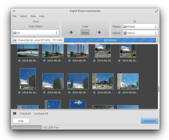 linux exclusive apps rapid photo downloader