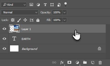 Image Layer above the Text Layer