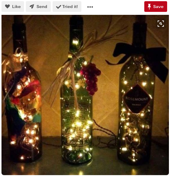 romantic wine bottle lights