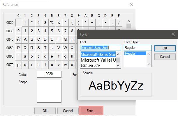 can you create a new font using private character editor