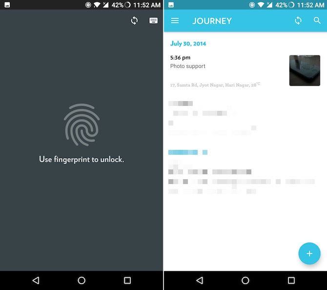 android fingerprint apps journey